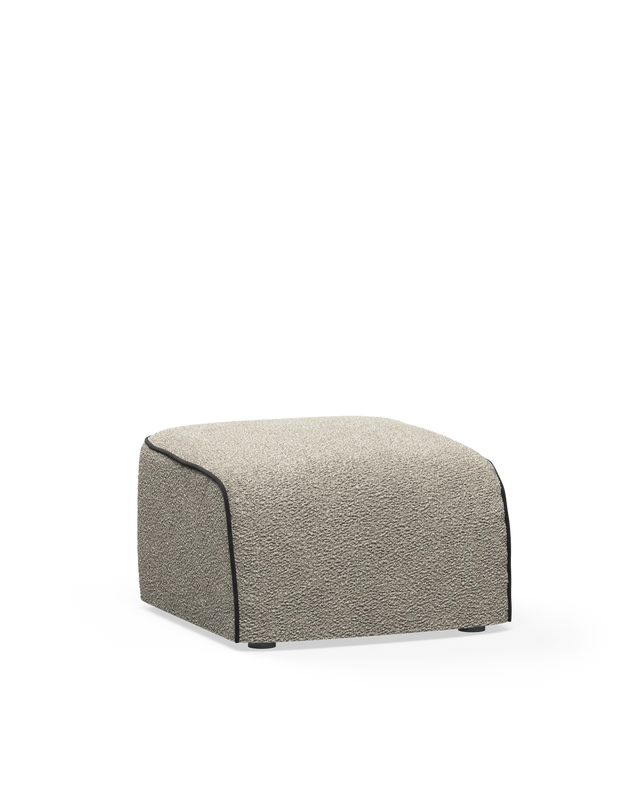 Flora Pouf | Natural Bouclé