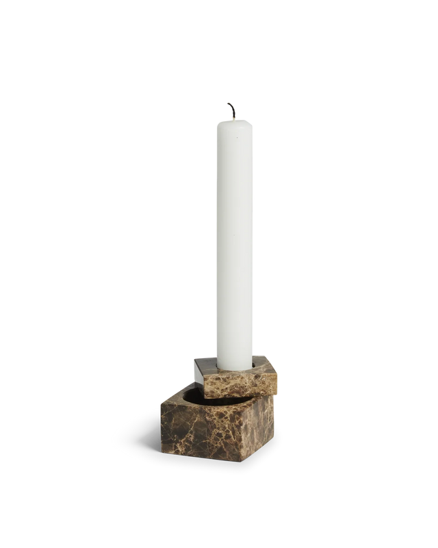 Jeu de dés 1 Candle Holder | Brown