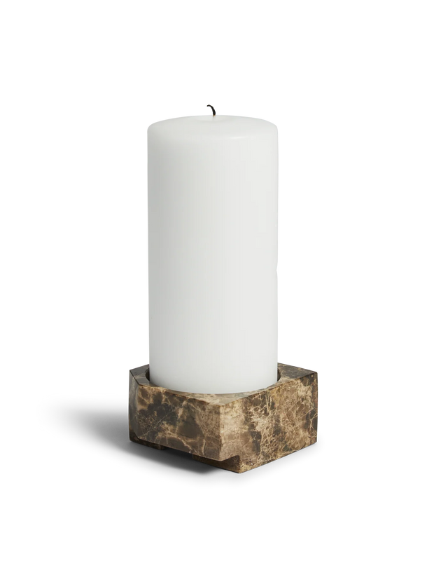 Jeu de dés 3 Candle Holder | Brown