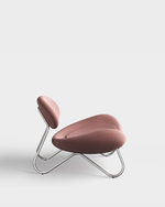 Meadow Lounge Chair | Dusty Rose/Brushed Steel