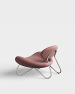 Meadow Lounge Chair | Dusty Rose/Brushed Steel