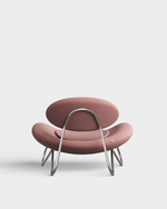 Meadow Lounge Chair | Dusty Rose/Brushed Steel