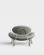 Meadow Lounge Chair | Warm Grey/Brushed Steel
