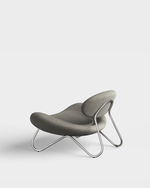 Meadow Lounge Chair | Warm Grey/Brushed Steel