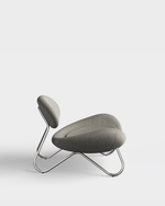 Meadow Lounge Chair | Warm Grey/Chrome