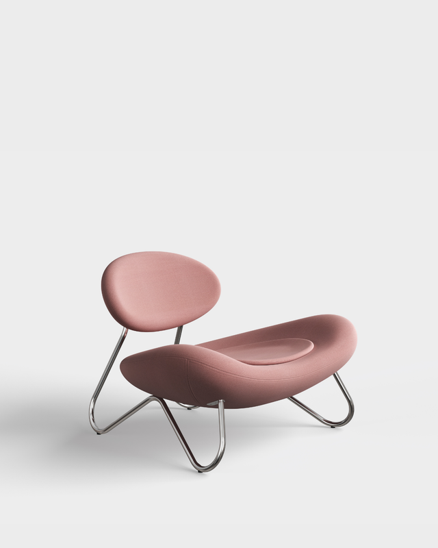 Meadow Lounge Chair | Dusty Rose/Chrome