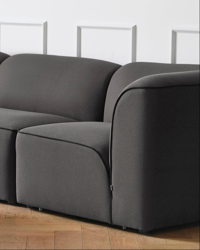 Flora Sectional 2 | Dark Grey