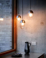 Dot Pendant (Medium) | Brushed Metal Finish