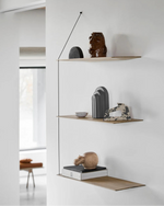 Stedge Shelf (80 cm) | White Pigmented Oak (3 Shelves)