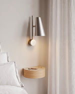 Cono Wall Lamp | Brushed Metal Finish