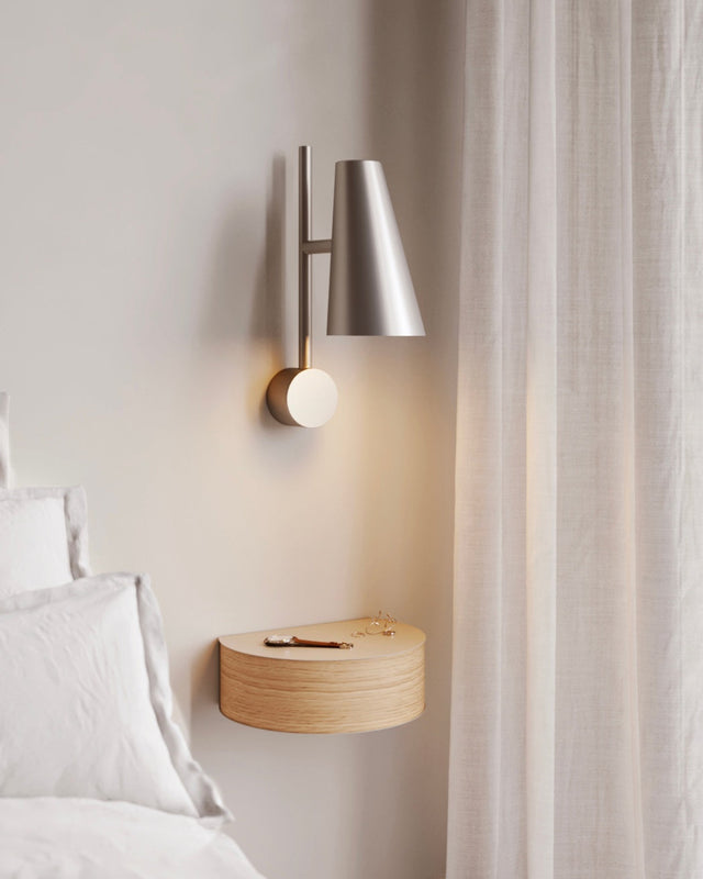 Cono Wall Lamp | Brushed Metal Finish