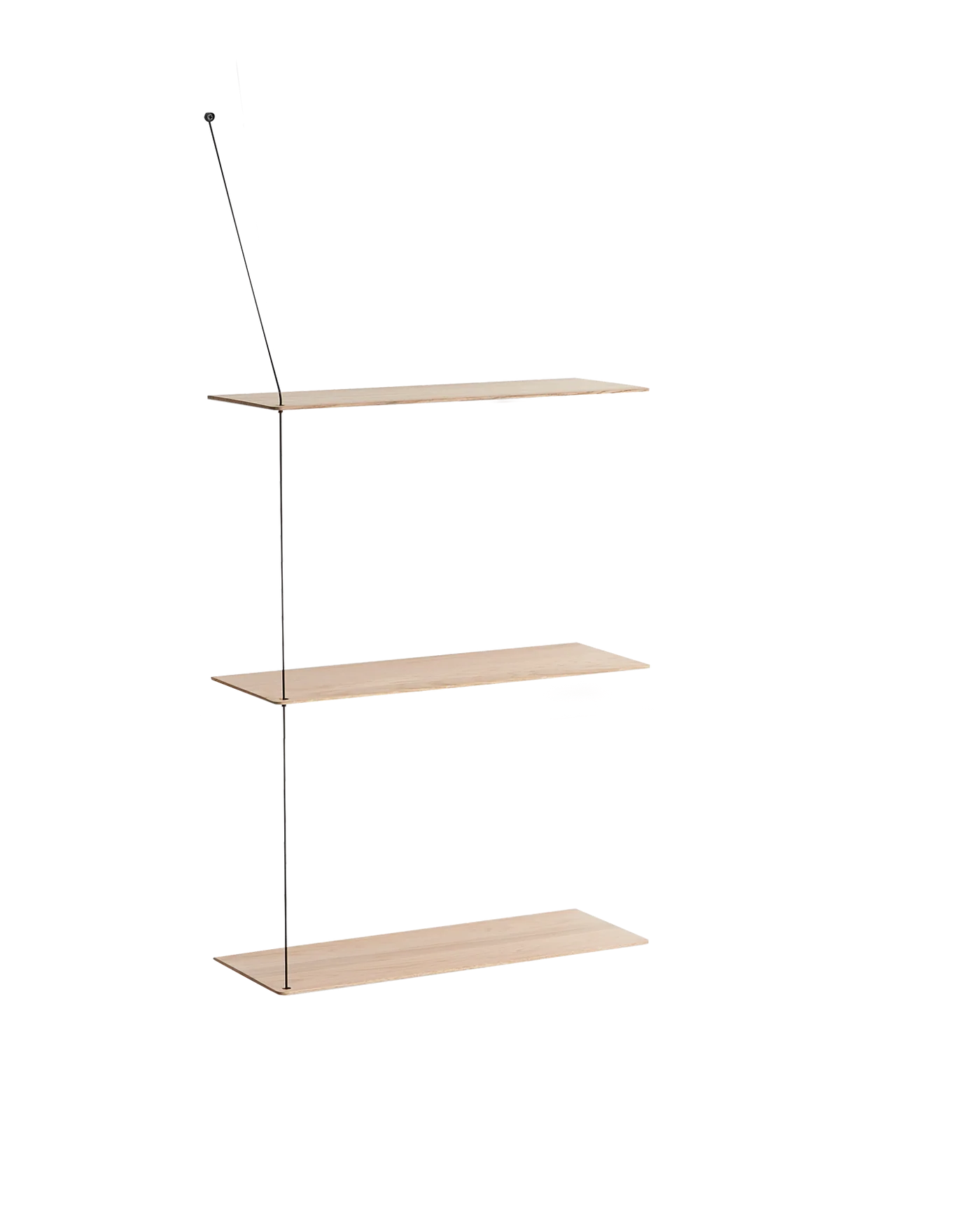 Stedge Shelf (60 cm) | White Pigmented Oak (3 Shelves)