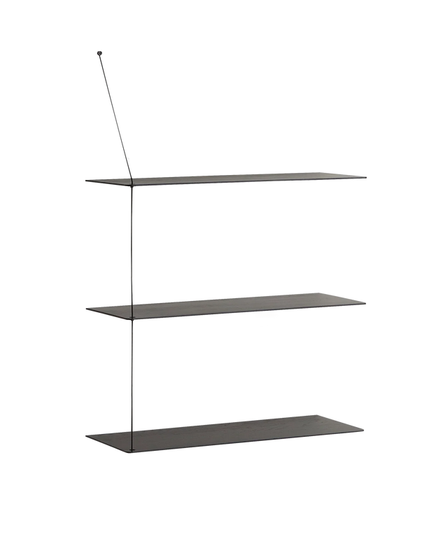 Stedge Shelf (80 cm) | Black (3 Shelves)