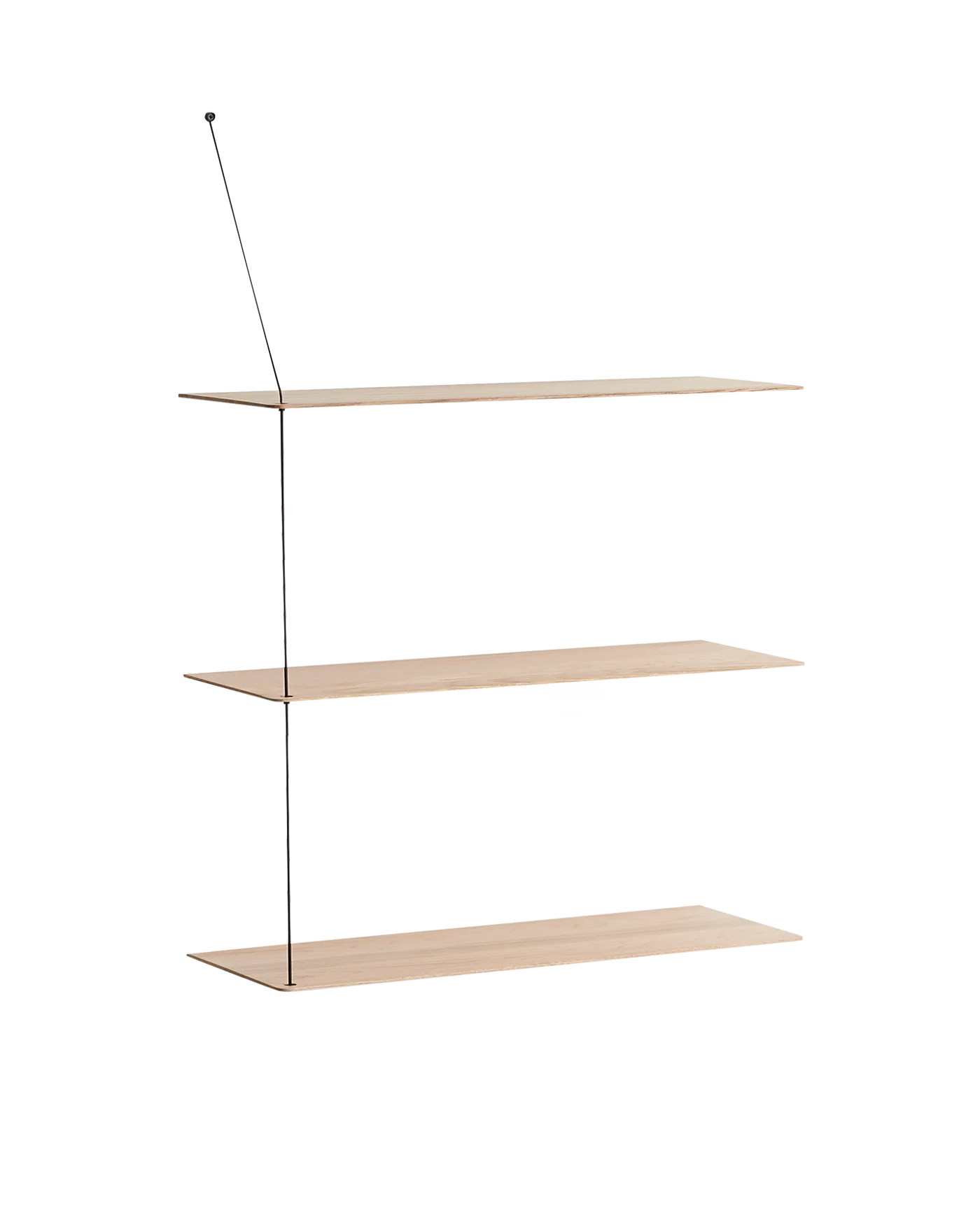 Stedge Shelf (80 cm) | White Pigmented Oak (3 Shelves)