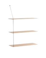 Stedge Shelf (80 cm) | White Pigmented Oak (3 Shelves)