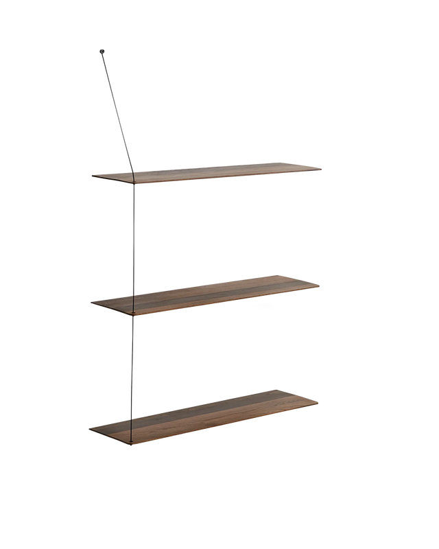 Stedge Shelf (80 cm) | Smoked Oak (3 Shelves)