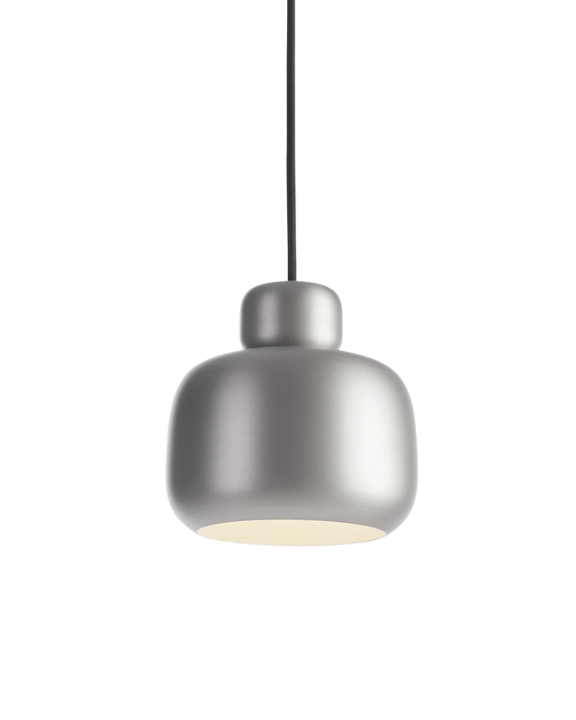 Stone Pendant (Small) | Brushed Metal Finish