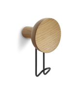 Around wall hanger in oat with black hook — large size from WOUD.