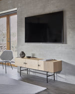 Array Low Sideboard (150 cm) | White Pigmented Oak