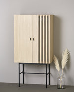 Array Highboard (80 cm) | White Pigmented Oak