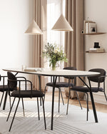 Tree Dining Table (220 cm) | Beige/Black