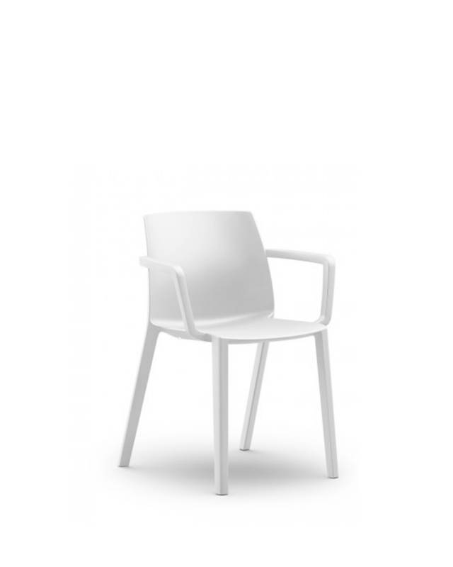 White chair on a white background