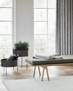 Pidestall Planter (Taupe) styled with greenery in modern interior décor