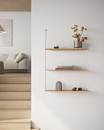 Pidestall Planter (Small Taupe) paired with neutral tones and soft lighting, creating a calm and elegant living space.