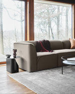 Sentrum Side Table styled in a modern living room — functional metal side table with built-in storage.