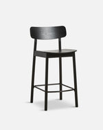 Soma Counter Chair in black with sculpted seat and backrest