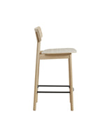 Side profile of Soma Counter Chair showcasing its minimalist design and oak construction